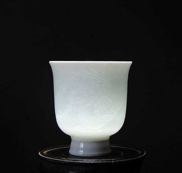 影青刻鳳鳥(niǎo)單杯
